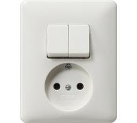 Gira Enchufe Combinado Serie Sistema 55 Blanco Puro - 047503