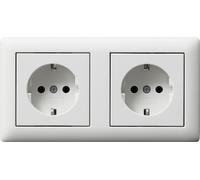Gira Estándar 55 Toma SCHUKO Doble Con Marco - 479304