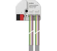 GIRA Interfaz de conexión para interruptores de pulsación 8 salidas, diseño "Komfort", compatible con KNX Secure (519800)