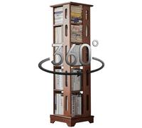 Gira la librería, Estante de Almacenamiento Giratorio 4/5/6 Niveles Estantería pie con Base Amplio Espacio Puede Guardar Zapatos, Adornos, Bolsos y Plantas en macetas(153 * 44cm)