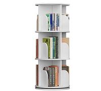 Gira la librería, Estantería giratoria Blanca de 3/4/5 Niveles for el hogar Estructura sólida, Alta Capacidad Carga Base Gruesa Adecuada for Muchas Ocasiones(96 * 40cm)