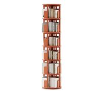 Gira la librería, Estantería giratoria de Varios Niveles Estante Almacenamiento Sencillo for Sala Estar Amplia Capacidad Fuerte Carga(Orange,193 * 45 cm)