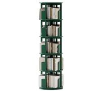Gira la librería, Estantería giratoria de Varios Niveles Estante Almacenamiento Sencillo for Sala Estar Amplia Capacidad Fuerte Carga(Green,161 * 45 cm)