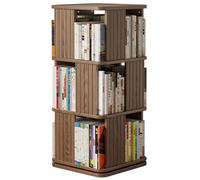 Gira la librería, Estantería giratoria Minimalista 3/4/5 de Suelo for el hogar Fabricada en Madera Maciza Fácil Usar(90 * 45cm)