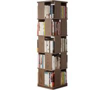 Gira la librería, Estantería giratoria Minimalista 3/4/5 de Suelo for el hogar Fabricada en Madera Maciza Fácil Usar(162 * 45cm)