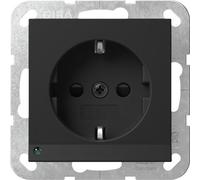 Gira Sistema 55 Led Seguridad Plus Toma Schuko Negro Mate - 4170005