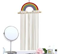 Girl Hair Bows Holder, Hair Clip Organizer, 31,5 x 13,78 pulgadas Rainbow Design Bow Display, Girls Accessories for Multi-Purpose Storage, Claws, Clips and Bedroom Wall Decor