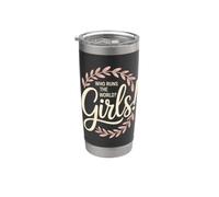 Girls Who Runs The World Poder Mujeres Feminista Chica Vaso térmico de acero inoxidable de doble pared
