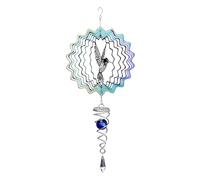 Girners de Viento de 6 Pulgadas para hilanderos de Viento Colgantes de jardín Metal Chimes 3D de Viento con Cola de Espiral de Bola para decoración de Arte de Patio al Aire Libre colibrí, hilandero d