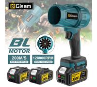 Gismis-ventilador Turbo Jet sin escobillas, 200 M/S, soplador de aire eléctrico inalámbrico de 1500W, herramienta eléctrica de mano violenta para Pin de batería Makita de 18V 2 Battery