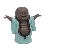 Gissed Escultura Decorativa de Buda Feliz - Estatua de la Suerte y Abundancia - 10x17x15.5 cm