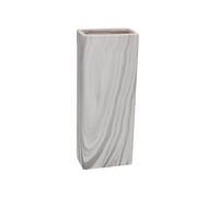 "GISSED - Jarrón Decorativo Rectangular con Diseño de Mármol en Tonos Blanco y Gris - Estilo Moderno y Elegante para Centros de Mesa, Salas, Oficinas y Comedores - Compatible con Flores Naturales,