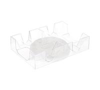 Gitohoni Bandeja Giratoria para Cartas Canasta Portacartas de Mesa Organizador de Barajas Caja para Plástico PC Transparente Apta para, 2 Cubiertas