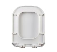 Giural Tapa WC Rectangular. Asiento para Inodoro Cuadrada, Amplia Selección De Asientos De Inodoro De Cierre Lento,Cierre Lento, Bisagras Fuertes Fijación Superior,36 * 44cm