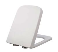 Giural Tapa WC Universal Cuadrada De Cierre Suave, Tapa De WC Soft Close, Asiento De Inodoro Rectangular Liberación Rápida, Taza WC Cuadrada, Plástico Blanco,35.5 * 45cm