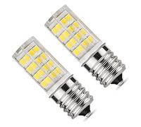 Giyofom - Lote de 2 bombillas LED E17 de 4 W de intensidad variable para horno de microondas, luz diurna 6000 K 40 W equivalentes halógenos, bombilla LED E17 de cereamica
