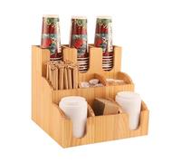GIYXHU Organizador De Vasos De Papel Portavasos de Madera Maciza for café, té de la Leche, Barra dispensadora de Vasos de Papel, Caja de Almacenamiento de artículos Diversos, Utensilios de Cocina