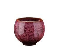 GJgfjGHK Taza infusora de té con diseño de huevo de dragón Jian Ware, taza de cerámica que cambia de horno con aislamiento térmico, gran capacidad para uso en casa y oficina (rojo)