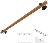 GJIF Pasamanos - Kit Completo, Pasamanos De Madera Profesional para Escaleras, Pasamanos Antideslizante De Seguridad para Ancianos Y Niños, Riel Interior para Escaleras De Porche(Size:70cm)