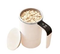 GjnjfdF Taza De Café Automezclante - 380ml Acero Inoxidable Con Display De Temperatura - Vaso De Mezclado Magnético Automático Portátil - Para Leche, Té, Polvo De Cacao, Hogar, Cocina, Oficina,