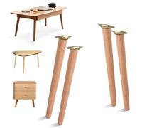 GJPXFR Juego De 4 Patas De Muebles De Madera Maciza 20 40 60cm Patas para Mesa De Centro, Pata De Repuesto Cónicas Inclinado para Armarios, Sofás, Tocadores(75cm/30in)