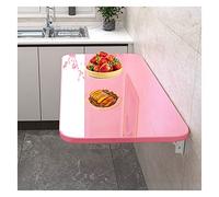 GJZQDKX Escritorio Plegable Flotante de Pared Rosa de 50 x 30 cm para Espacios pequeños, Mesa abatible para lavandería, Estudio, Dormitorio, Escritorio de Pared Que Ahorra Espacio.