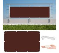 GJZQDKX Pantalla de jardín Opaca, Resistente al desgarro, de Color marrón, para Exteriores, con Ojales y ataduras, Ideal para Proteger la privacidad en terrazas, Patios y Jardines.