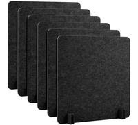 GJZQDKX Paquete de 6 separadores acústicos para Escritorio - Paneles de privacidad Independientes de 20x24 Pulgadas para oficinas y escuelas, mamparas insonorizadas Que reducen el Ruido, Color Negro