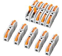 GKEEMARS Conectores Electricos, Conector de tuerca de palanca de 50 piezas, 1 conector de cable compacto de conductor, conectores de empalme para circuito en línea 28-12 AWG