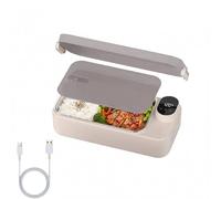 GkgWuxf Lonchera térmica para hombres, calentador recargable, lonchera eléctrica portátil con recipiente de acero inoxidable, para niños, niñas, hombres, mujeres, trabajo, viajes, escuela, preparación