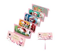 GkgWuxf Tarjetas de Dinero de Navidad, Suministros de Papel de Papá Noel de 10 Ranuras, sobre de Dinero en Efectivo, para Adultos, niños, Relleno de Calcetines, Oficina, cumpleaños, hogar, Evento