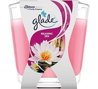 Glade Décor Relaxing Zen - Velas aromáticas en vaso (aroma fresco, 6 unidades de 70 g)