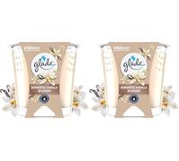 Glade Vela Perfumada, Fragancia Romantic Vainilla Blossom, Infusionada con Aceites Esenciales, Vegana, Aroma de 30 Horas, 1 Vela (Paquete de 2)