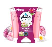 Glade Vela Perfumada Relaxing Zen, Dura Hasta 30 Horas, Vegana, con Aceites Esenciales, 1 Vela