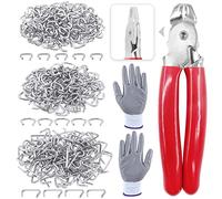 Glarks 242 alicates de anillo de cerdo con kit de anillos de cerdo, manualidades, muebles y más