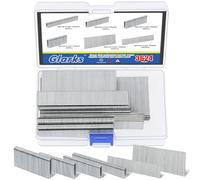 Glarks 3624 grapas estrechas galvanizadas de calibre 18, kit surtido de 4 tamaños, y clavos Brad de 1 y 2 pulgadas para grapadora eléctrica o neumática