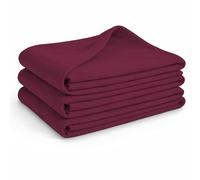 Glart - 3 unidades mantas de forro polar, más de 200 g/m², 130 x 160 cm, color azul burdeos