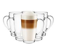 Glasmark Krosno Conjunto De 6 Vasos De Agua Vasos De Café Vasos De Té Vasos De Capuchino 400Ml