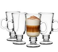 Glasmark Krosno - Juego de 4 vasos de café de 0,2 litros, vasos de té, café, té, café irlandés, latte macchiato, vino caliente, vasos de agua, vasos aptos para lavavajillas, 4 x 200 ml