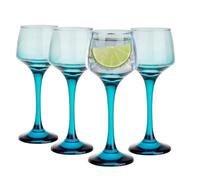 Glasmark Krosno - Juego de 4 vasos de chupito, 75 ml, juego de vasos para chupitos, vodka, chupitos, licor, vasos de chupito, vasos de licor, set de regalo, vodka, turquesa, 4 x 75 ml