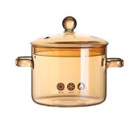 Glass Pot - Clear Heat Resistant Cookware, Transparent Cooking Pot, Glass Saucepan Lid, Multipurpose Kitchen Cookware | Versatile Kitchen Essential For Simmer Boiling Steam Stove Oven Microwave Home