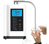 GLBMXDD Máquina ionizadora de Agua alcalina, PH 3,5-10,5, máquina de Agua ionizada, hasta -500 mV ORP, con 7 ajustes de Agua, 8000 litros por Filtro, autolimpieza, Voz Inteligente. White
