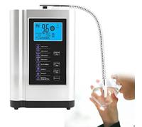 GLBMXDD Máquina ionizadora de Agua alcalina, PH 3,5-10,5, máquina de Agua ionizada, hasta -500 mV ORP, con 7 ajustes de Agua, 8000 litros por Filtro, autolimpieza, Voz Inteligente. Silver