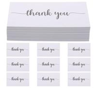 GLEAVI 150 Tarjetas de Agradecimiento Elegantes de Papel Sobres, Personalizables y Convenientes para Escribir, Ideales para Pequeñas Tiendas y Boutiques