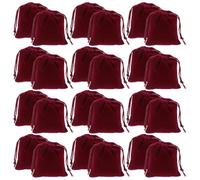 GLEAVI Bolsas de Terciopelo Cordón 50 Piezas 10X8 CM Color Vino Tinto para Joyas Dulces y Regalos Bolsa Organizadora Pequeña para Bodas Viajes y Fiestas