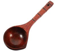 GLEAVI Cuchara Multiusos de Madera para Cocina y Hogar, Utensilio Versátil y Práctico Pala para Agua, Diseño No Escaldante y Color Café