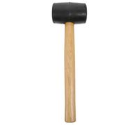 GLEAVI Mazo de Goma Antideslizante Mango Largo de Madera, Diseño de Doble Superficie para Percusión, Adecuado para Uso Hogar y Joyería