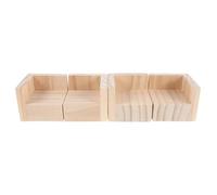 GLEAVI Patas de Cama de Repuesto de Madera Maciza para Elevar Cuna Infantil, 4 Piezas Beige Diseño Base para Uso en Hogar del Ñiño
