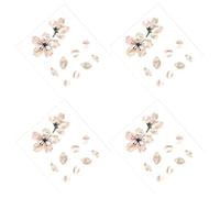 GLEAVI Pegatinas Decorativas de Pvc para Guitarra y Ukulele Estilo Sakura, Película Protectora Autoadhesiva en Forma de Flor de Cerezo para Práctica Diaria y Presentaciones, Paquete de 4