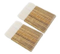 GLEAVI Set de 2 Brochas con Mango de Madera para Pintura Acuarela Cerdas Suaves, Uso Versátil para Arte Detallado y Trazos Uniformes en Obras Creativas